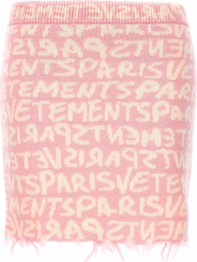Vetements Multicolor Merino Wool Long Skirt
