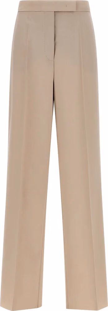 Max Mara Beige Virgin Wool Dress Pants