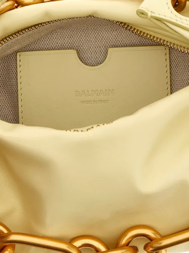 Balmain Bicolor Calfskin Handbag