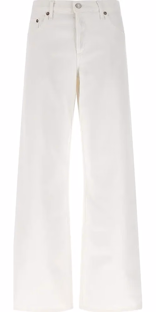 Agolde White Cotton Jeans Denim
