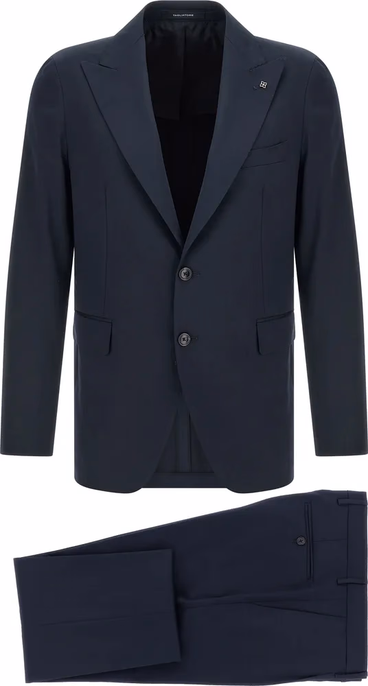 Tagliatore Blue Virgin Wool Two-Piece Suit