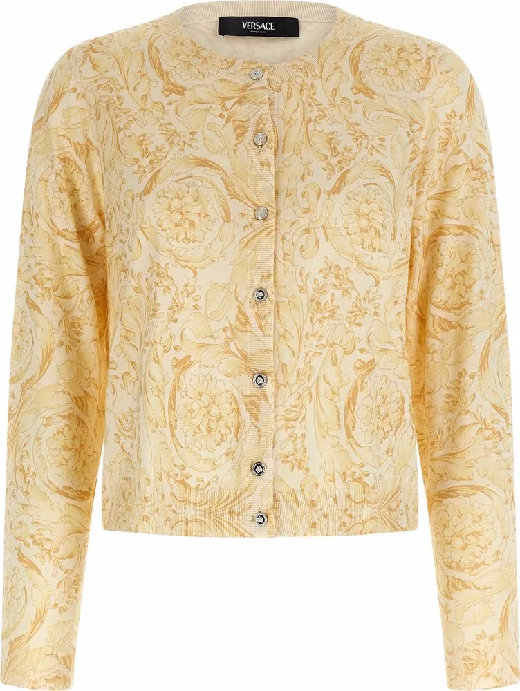 Versace Bicolor Silk Cardigan