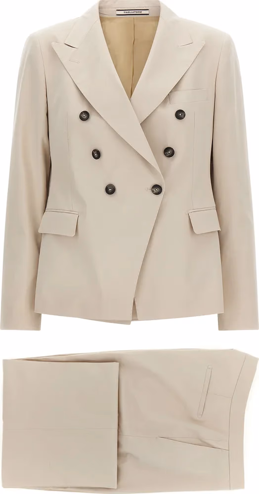 Tagliatore Beige Cotton Blazer