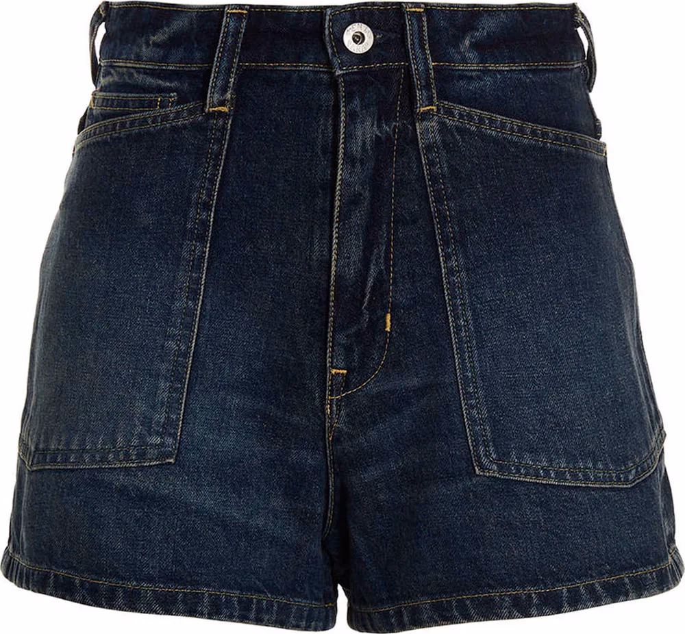 Kenzo Blue Cotton Bermuda Shorts