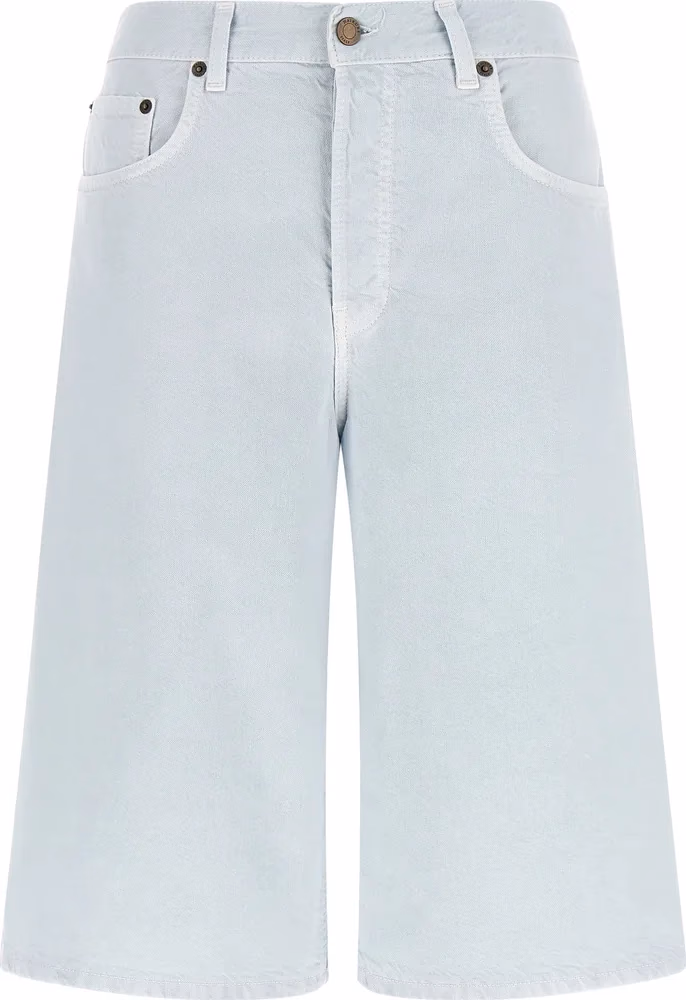 Haikure Blue Cotton Bermuda Shorts