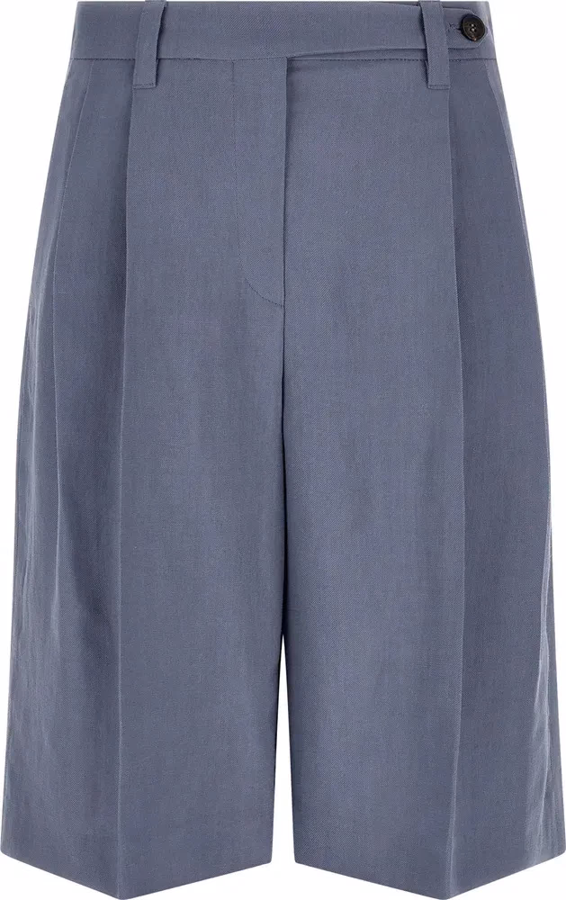 Brunello Cucinelli Blue Viscose Bermuda Shorts
