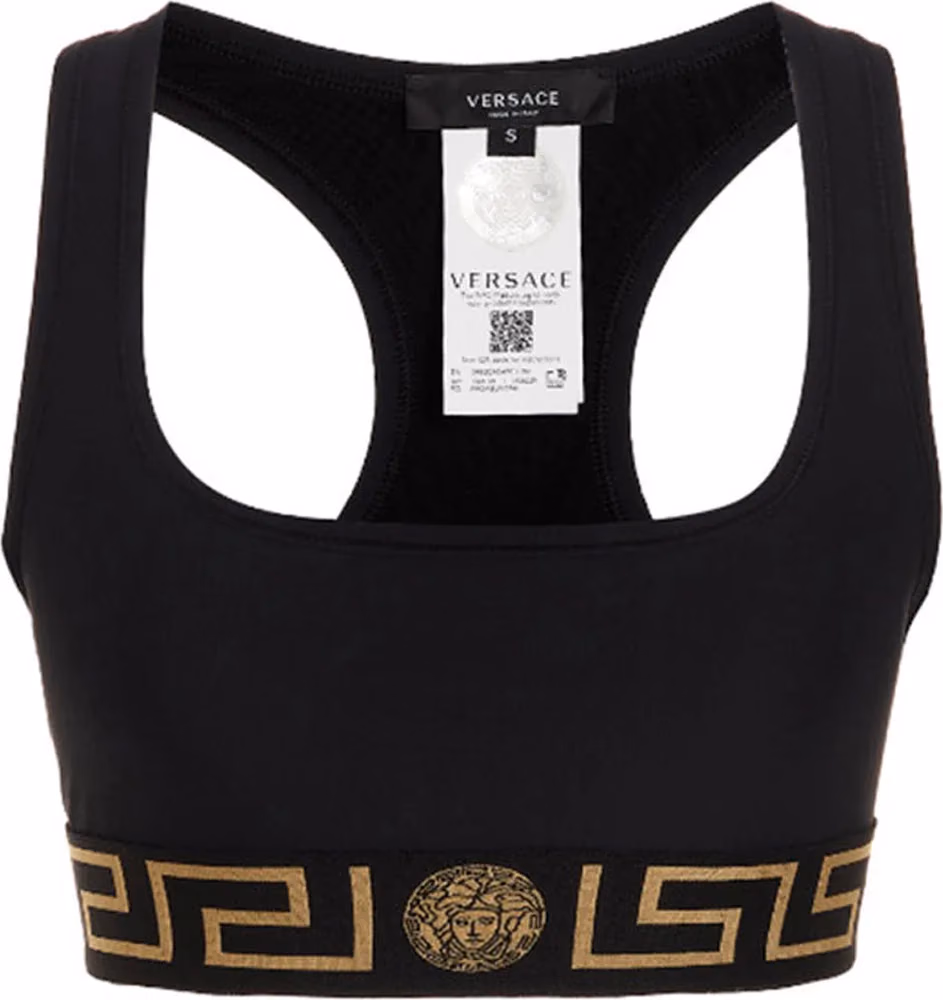 Versace Black Polyamide Sport Bra