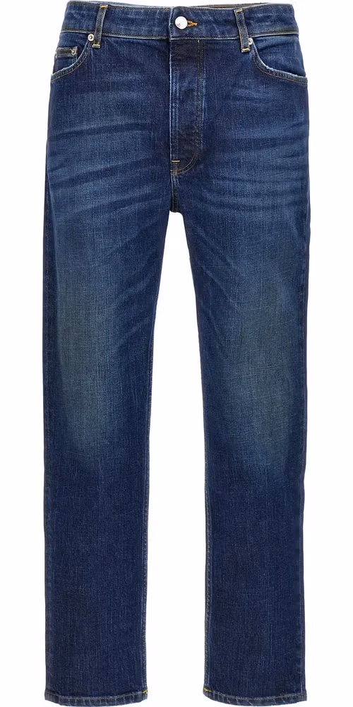 Department 5 Blue Cotton Straight-Leg Jeans