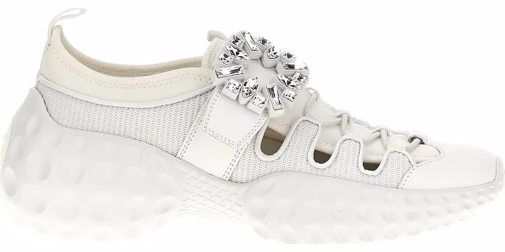 Roger Vivier White Polyamide Athletic Sneakers