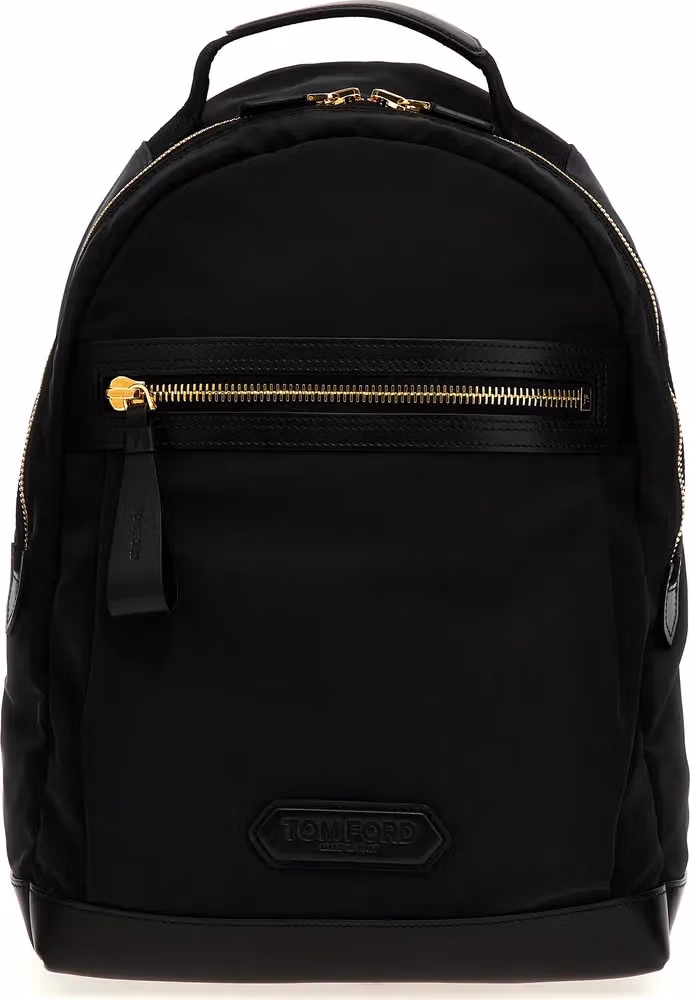 Tom Ford Black Polyester Backpack