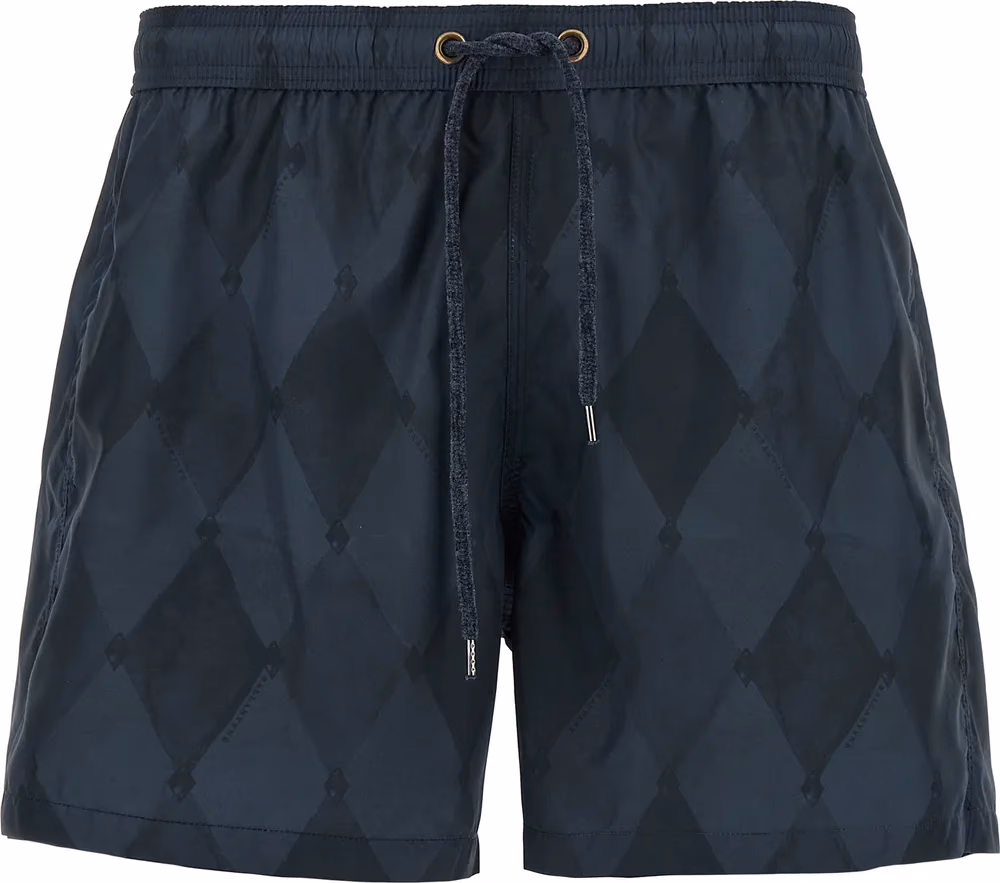 Ballantyne Blue Polyester Swim Shorts