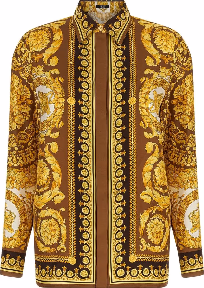Versace Gold Silk Blouse