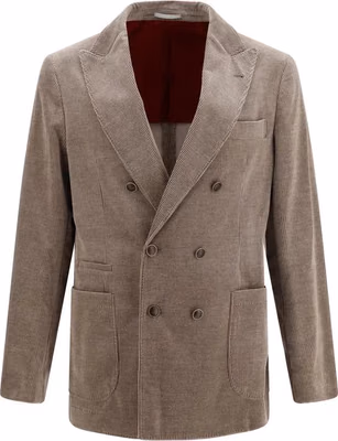 Gray Cotton Full-Length Jacket