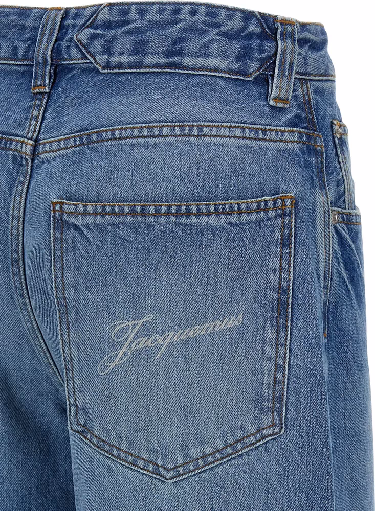 Jacquemus Blue Cotton Jeans Denim