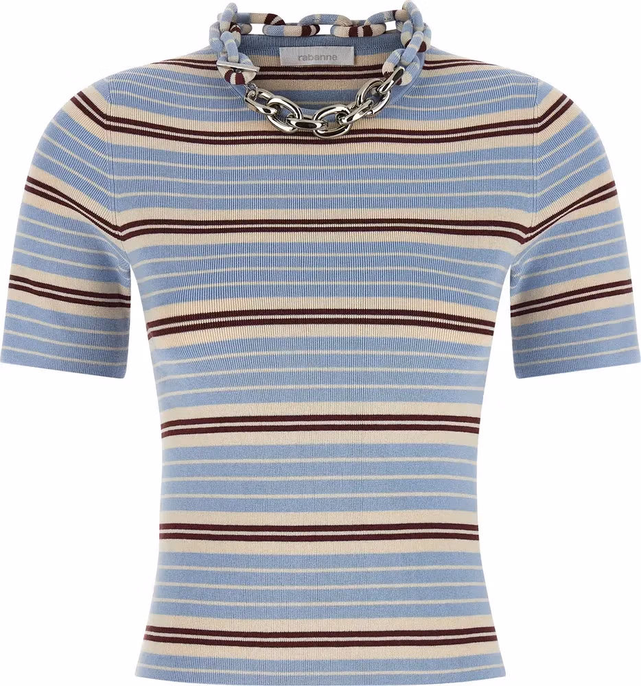 Paco Rabanne Blue Textile T-Shirt