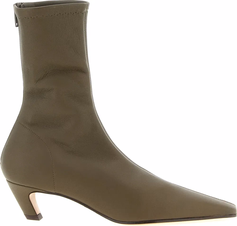 Khaite Bicolor Lambskin Ankle Boots