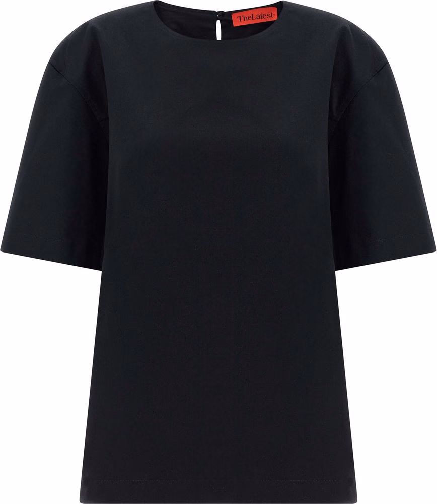 THELATEST Black Cotton T-Shirt