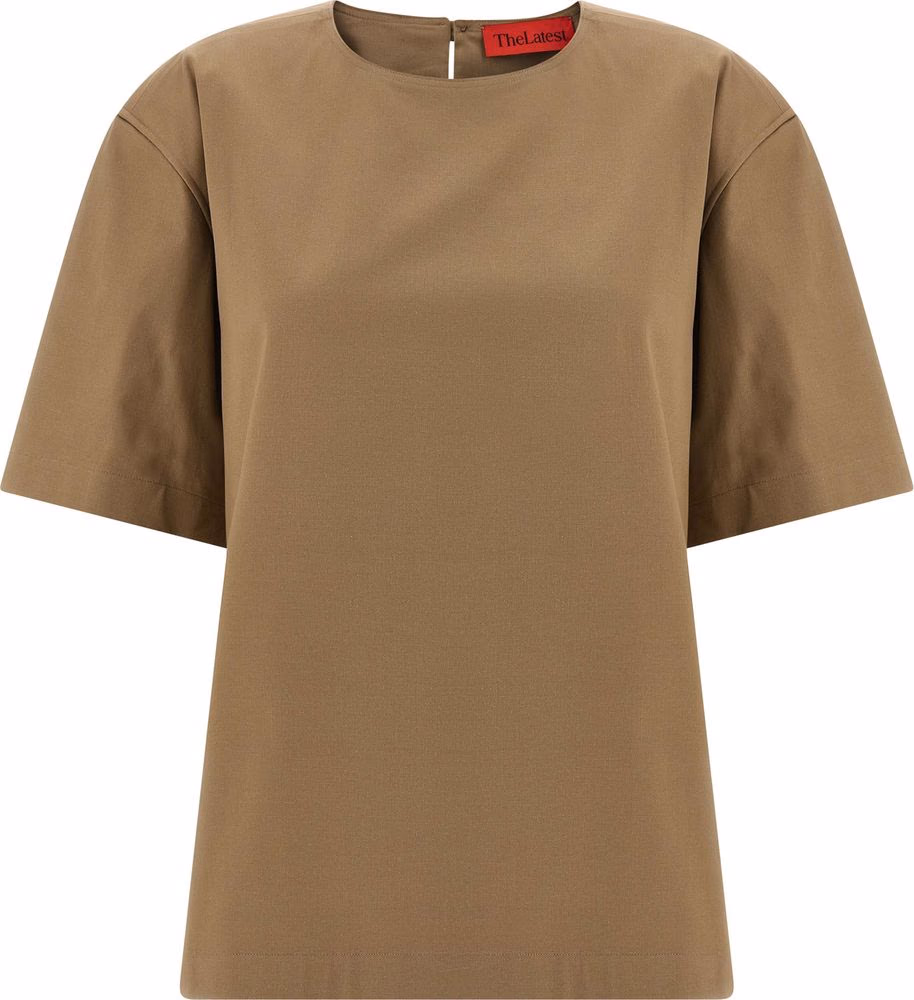 THELATEST Brown Cotton T-Shirt