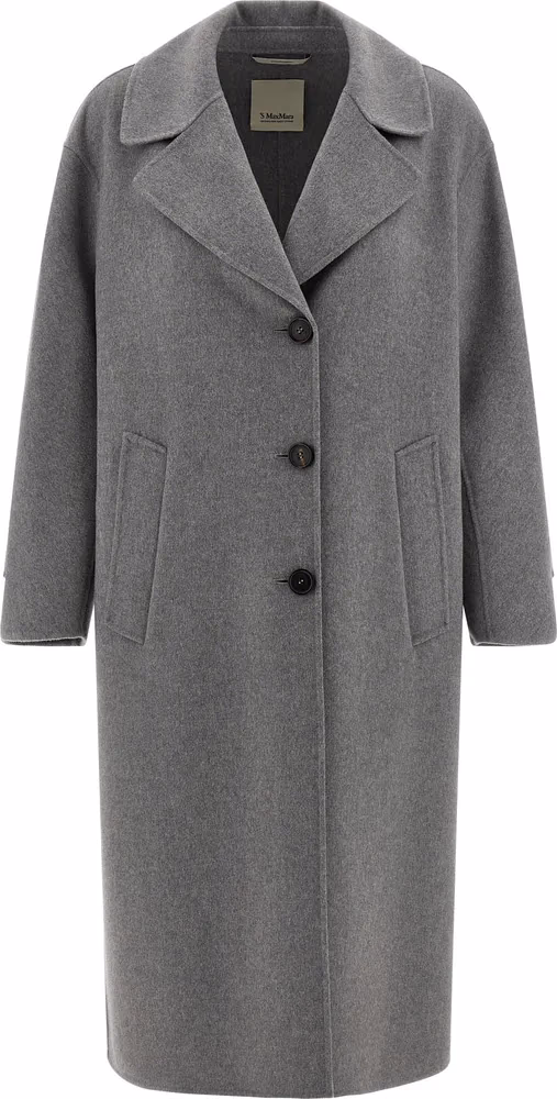 'S Max Mara Gray Virgin Wool Coat