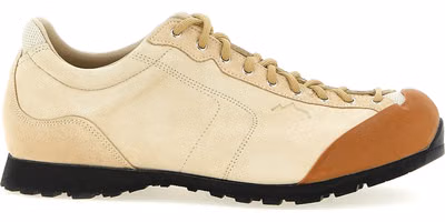 Beige Leather Athletic Sneakers