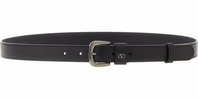 Black Calfskin Regular Belt