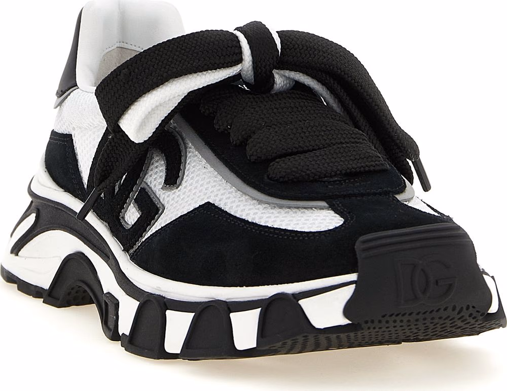 Dolce & Gabbana Bicolor Polyester Athletic Sneakers