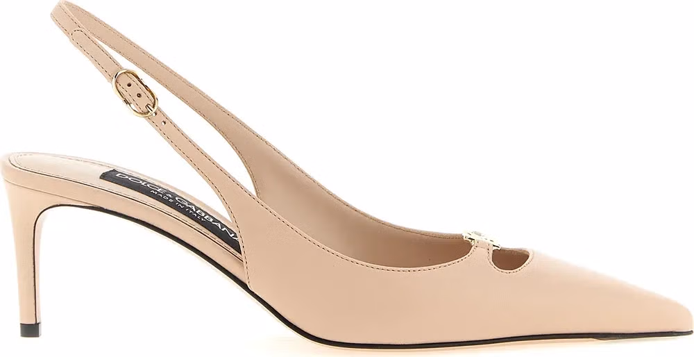 Dolce & Gabbana Multicolor Lamb Leather Mid Heel Pumps