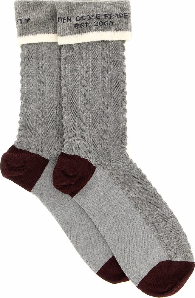 Golden Goose Gray Cotton Socks