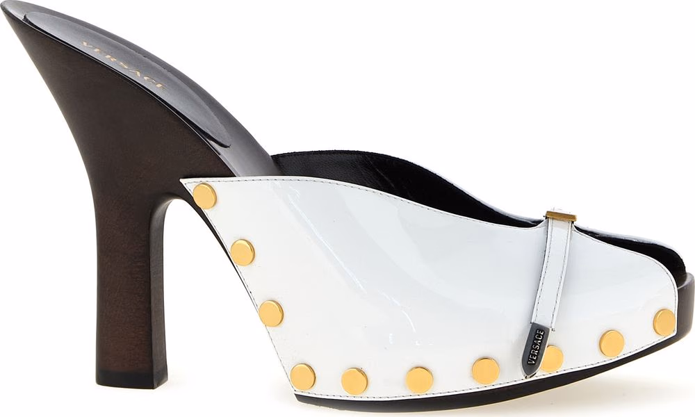 Versace Bicolor Calfskin High Heel Pumps
