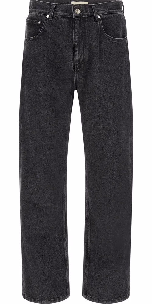 SECOND/LAYER Black Cotton Straight-Leg Jeans