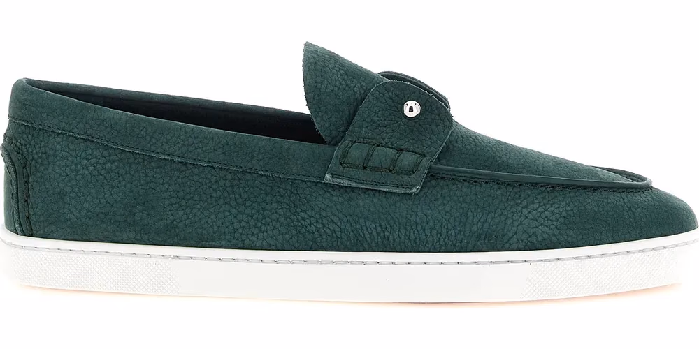 Christian Louboutin Bicolor Calfskin Slip-On Loafers