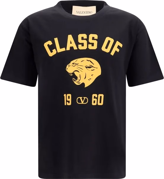 Valentino Garavani Black Cotton T-Shirt