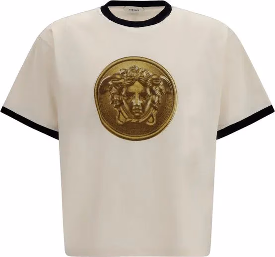 Versace Beige Cotton T-Shirt