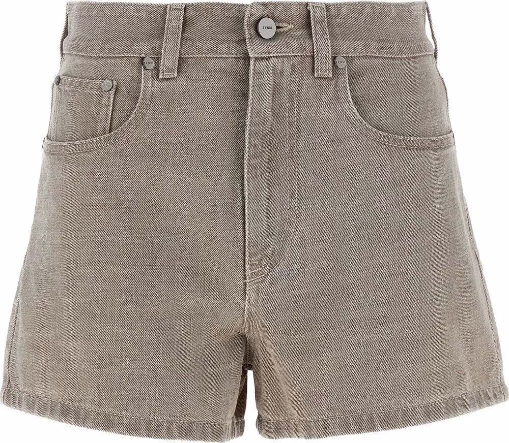 Fendi Beige Cotton Bermuda Shorts