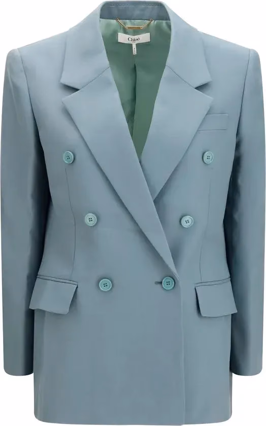 Chloé Bicolor Wool Oves Aries Blazer