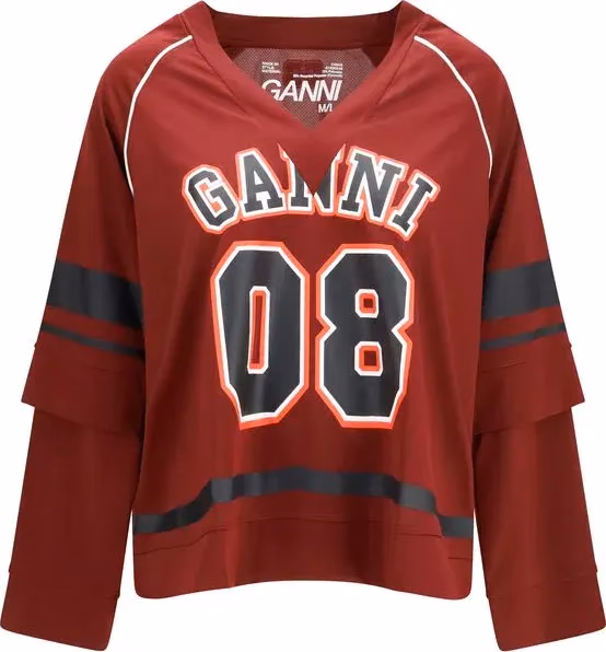 Ganni Bordeaux Polyester Sportswear