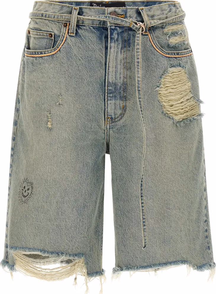 PALY Blue Cotton Bermuda Shorts