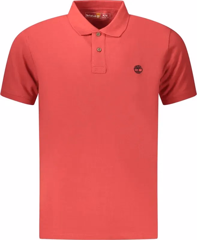 Timberland Red Cotton Men Polo Shirt