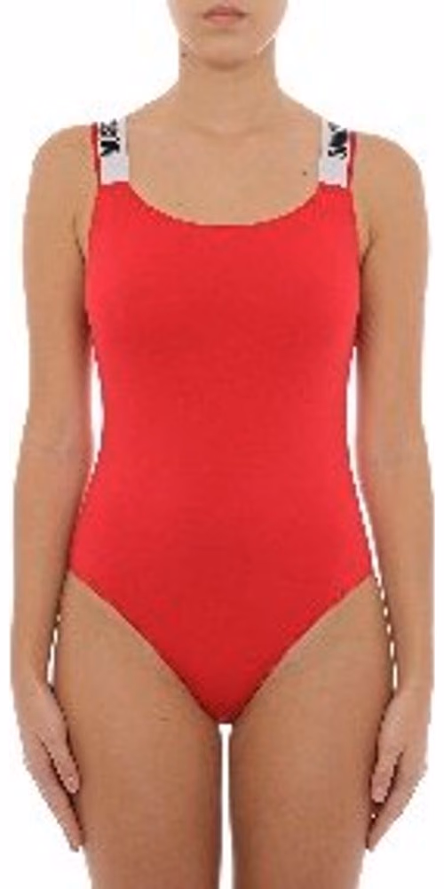 Moschino Red Cotton One-Piece Swimsuit