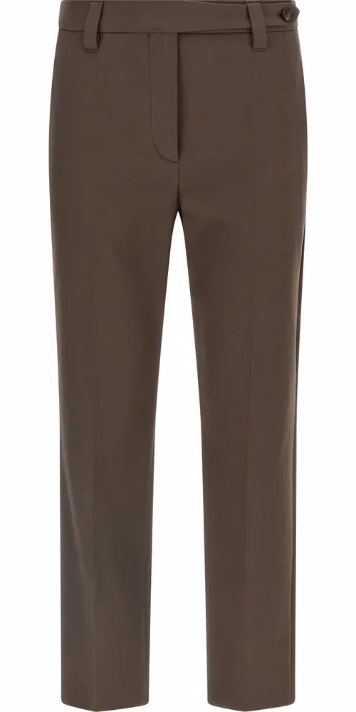 Brunello Cucinelli Brown Cotton Casual Pants