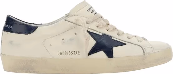 Golden Goose White Goatskin Low Top Sneakers