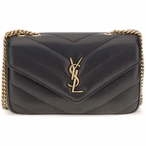 Saint Laurent Black Lamb Ovis Aries Aries Shoulder Bag