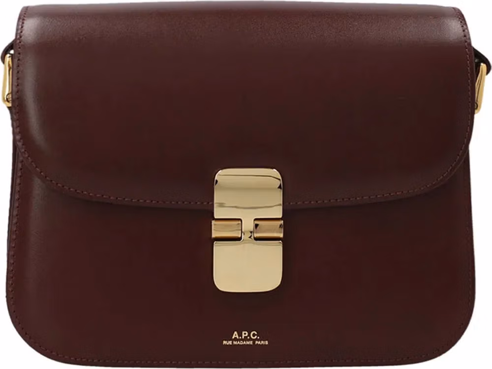 A.P.C. Bordeaux Cowhide Crossbody Bag