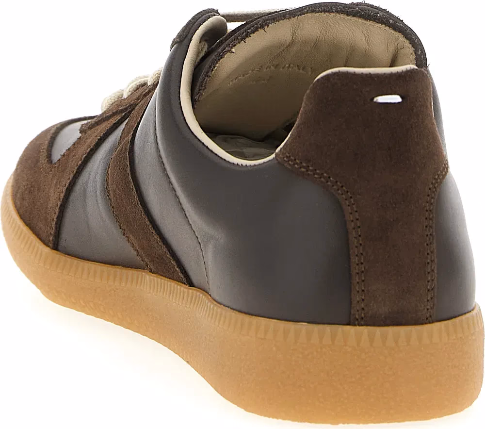 Maison Margiela Brown Calfskin Athletic Sneakers