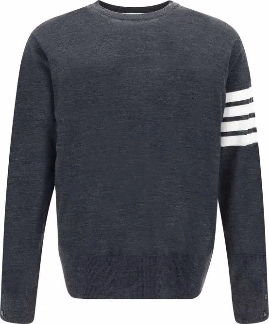Thom Browne Gray Wool Oves Aries Sweatshirt