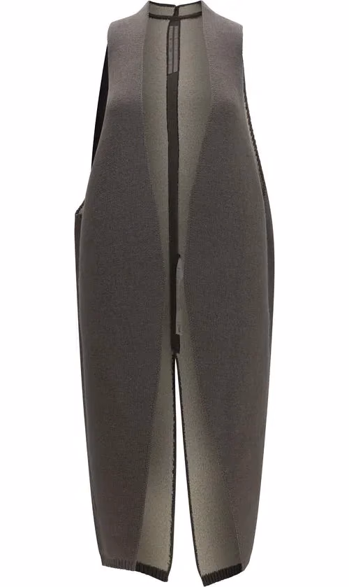 Rick Owens Gray Wool Oves Aries Sleeveless Jacket