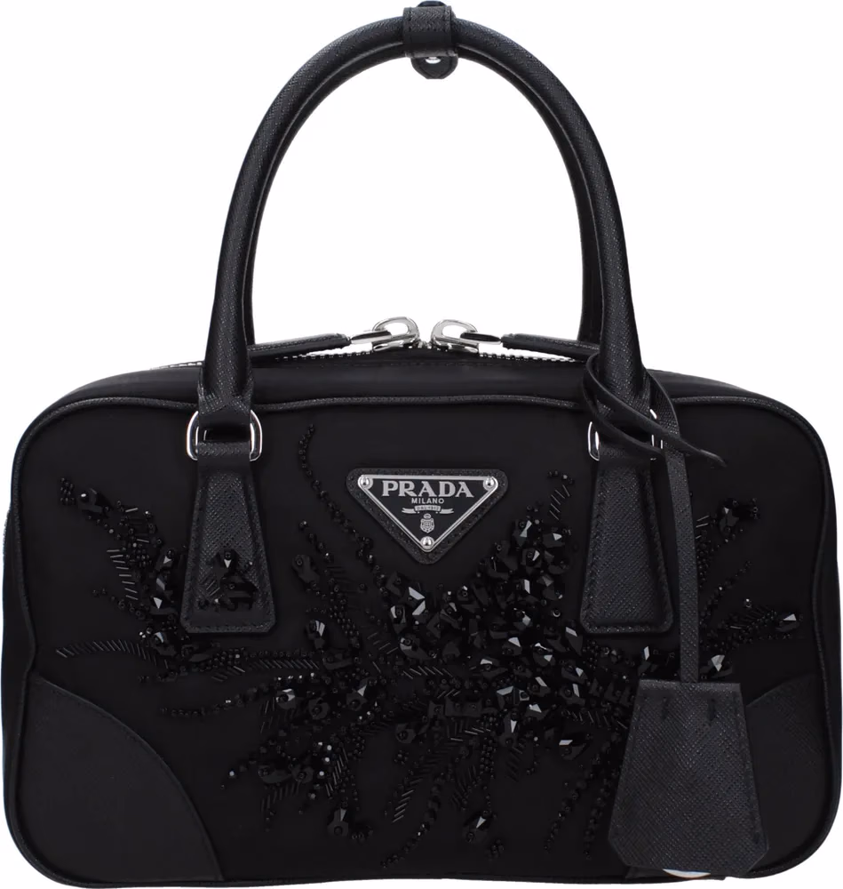 Prada Black Fabric Handbag