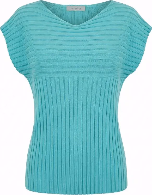 Malo Light Blue Cotton Women Sweater