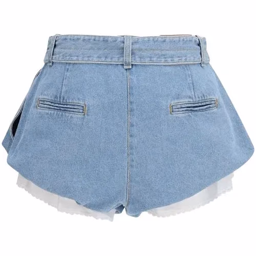 Magda Butrym Blue Cotton Bermuda Shorts