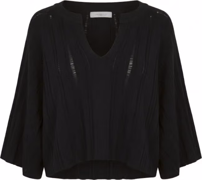 Malo Black Cotton Women Sweater